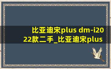 比亚迪宋plus dm-i2022款二手_比亚迪宋plus dm-i2022款二手价格